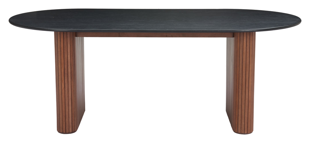 Zuo Lassig Dining Table Black & Walnut
