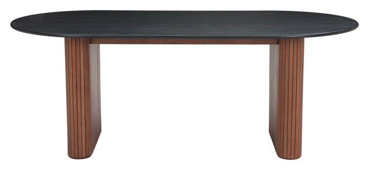 Zuo Lassig Dining Table Black & Walnut