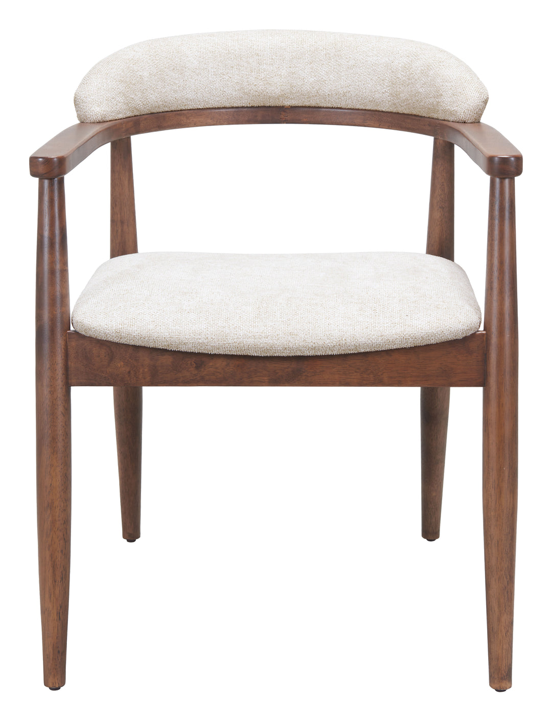 Zuo Goka Dining Chair Beige & Walnut