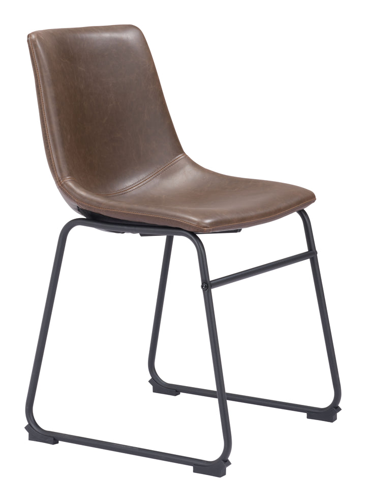 Zuo Smart Dining Chair (Set of 2) Vintage Espresso