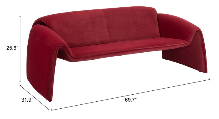 Zuo Horten Sofa Red