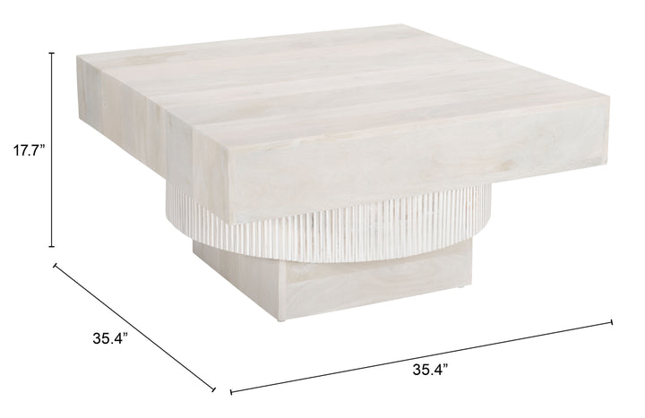 Zuo Trani Coffee Table Whitewashed