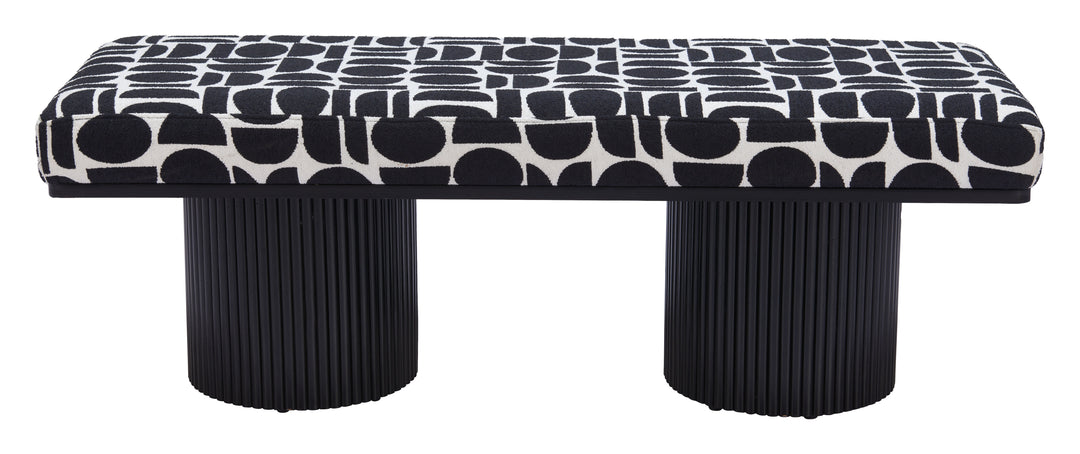 Zuo Botoia Bench Black & White