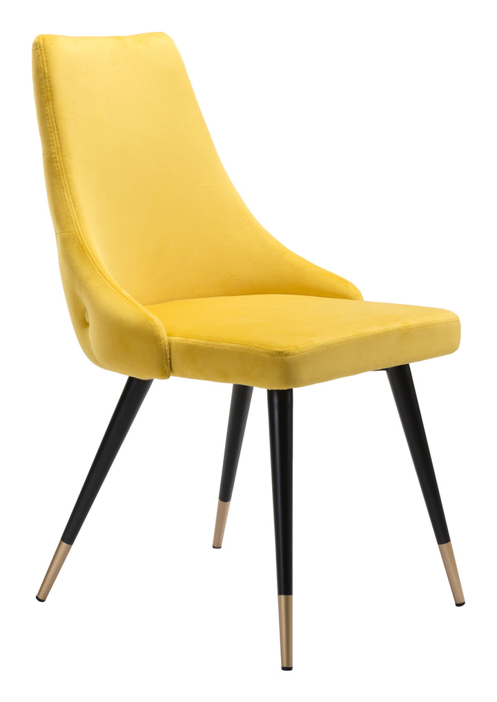 Zuo Piccolo Dining Chair (Set of 2) Yellow