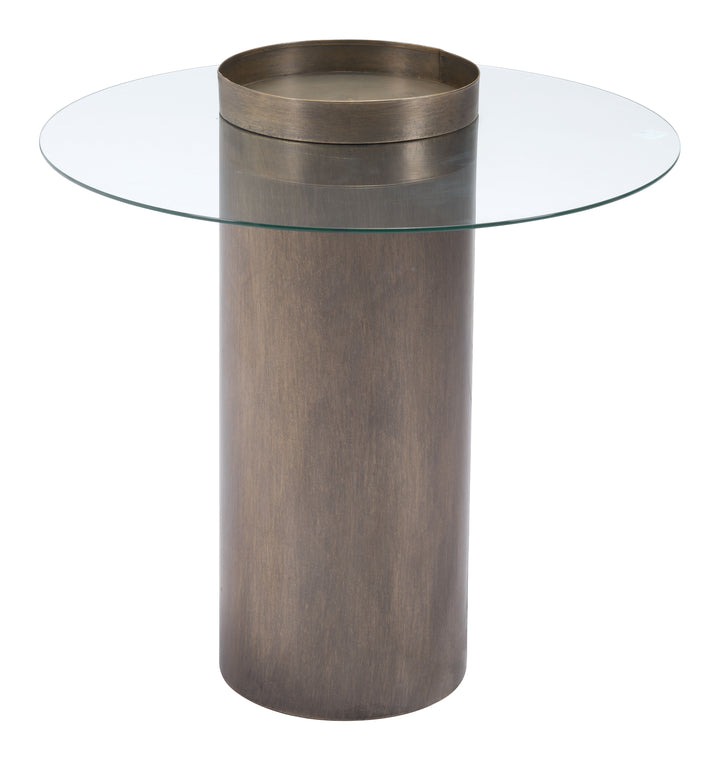 Zuo Emi End Table Antique Bronze