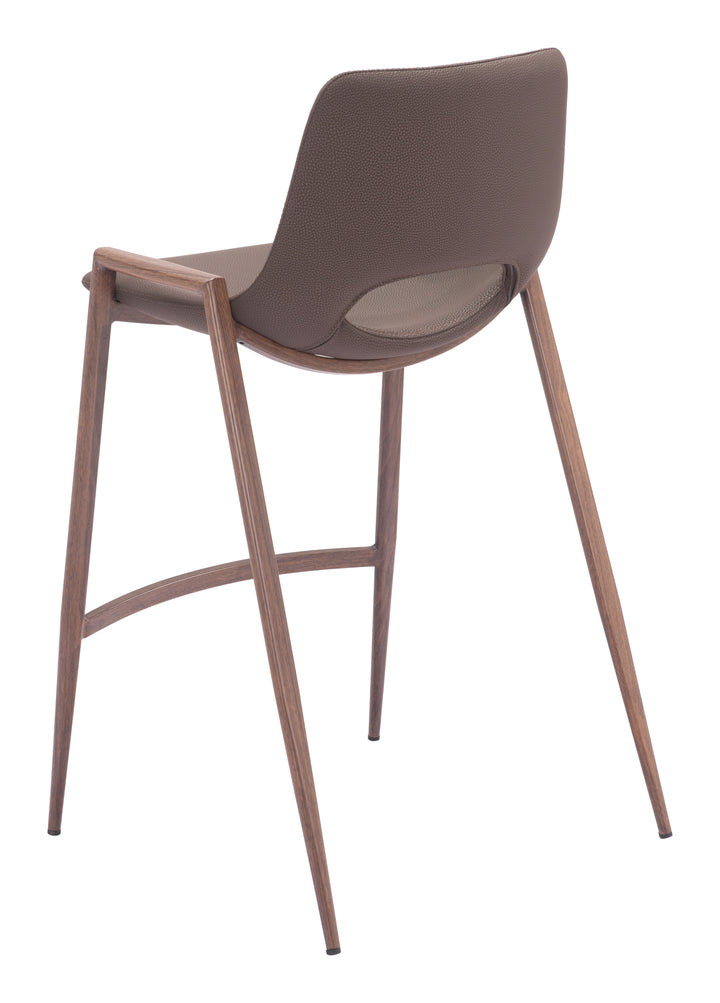 Zuo Desi Counter Stool (Set of 2) Brown & Walnut