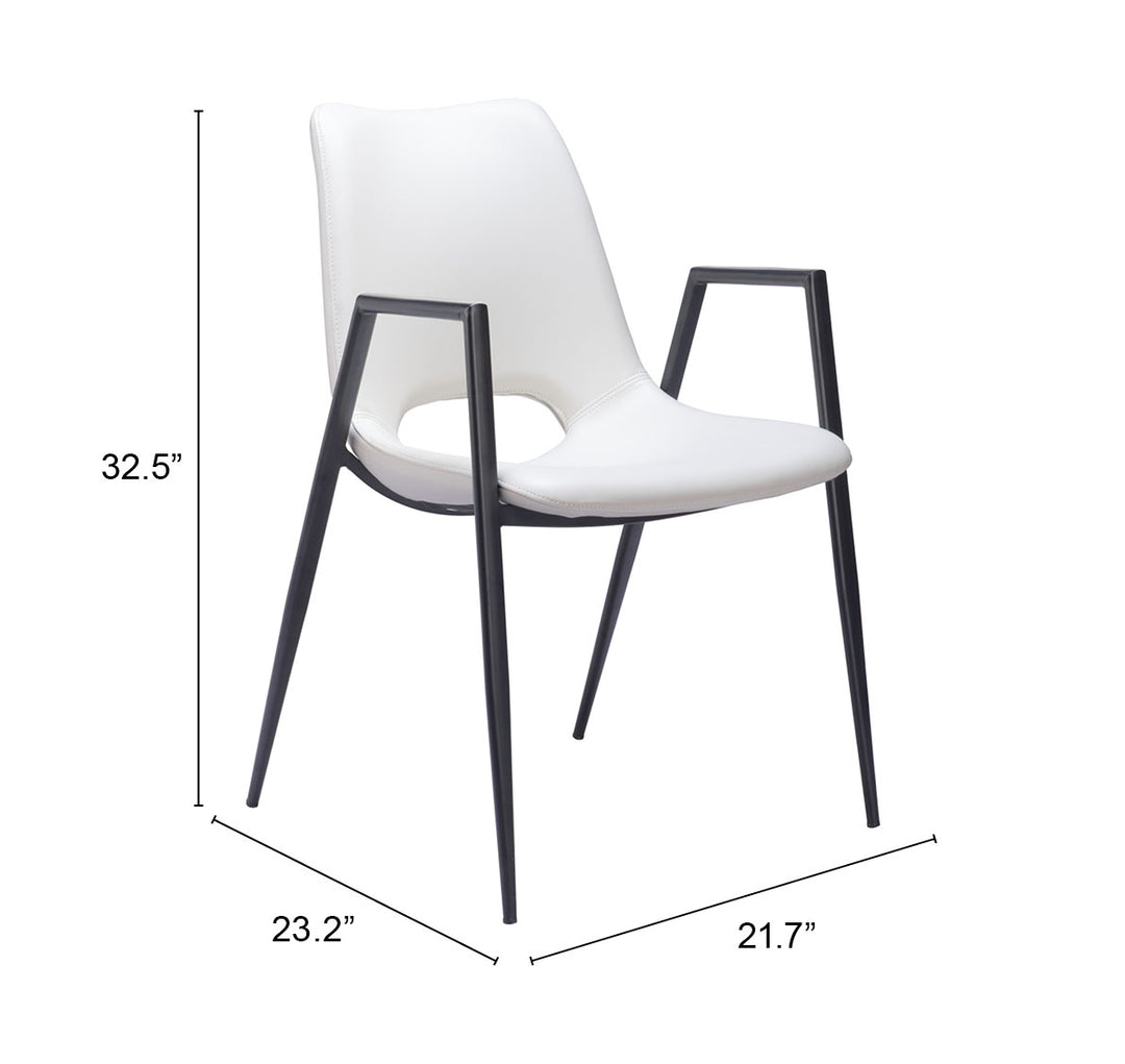 Zuo Desi Dining Chair (Set of 2) White