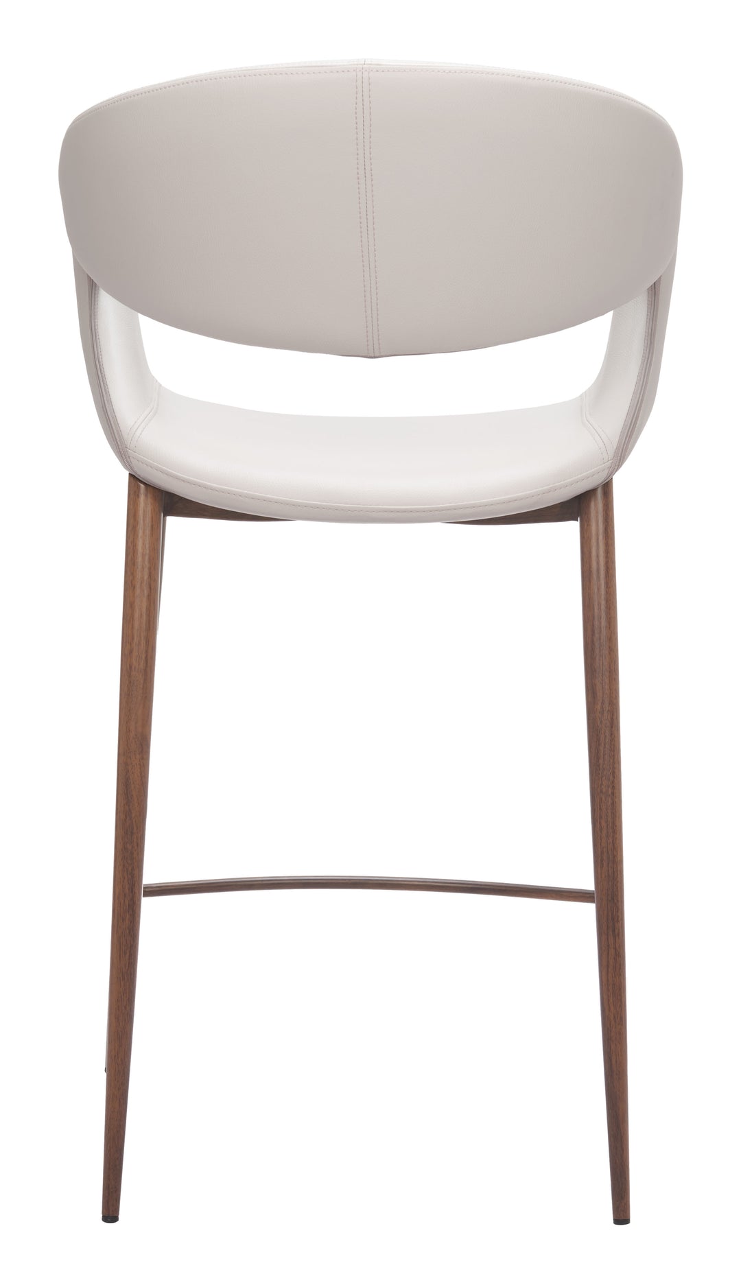 Zuo Limay Counter Stool (Set of 2) Beige & Walnut