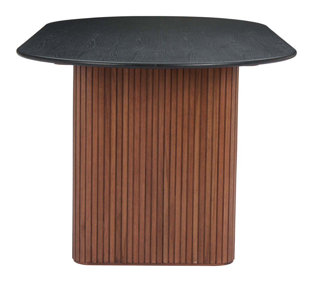 Zuo Lassig Dining Table Black & Walnut