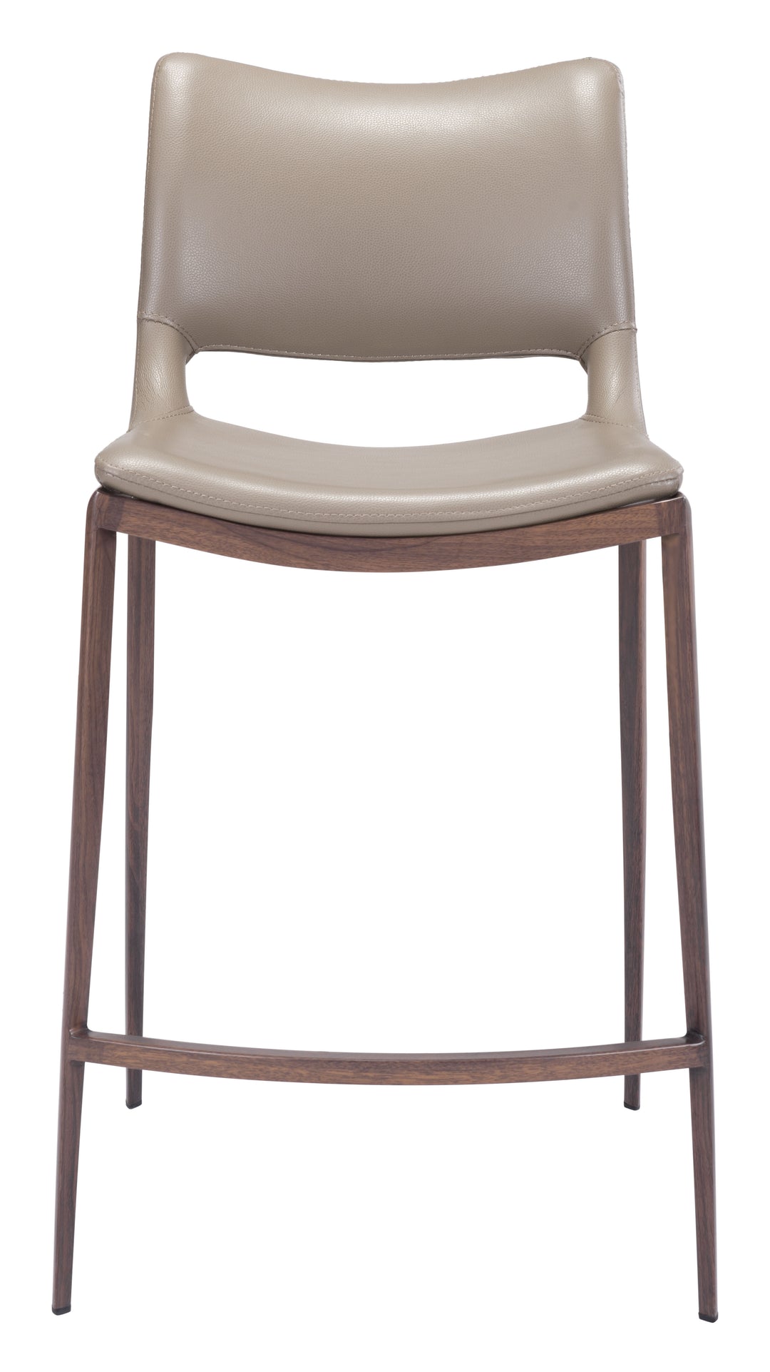 Zuo Ace Counter Stool (Set of 2) Brown & Walnut