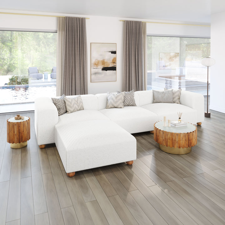 Zuo Tayte Ottoman White