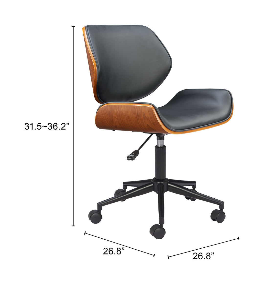 Zuo Flex Low Back Office Chair Black
