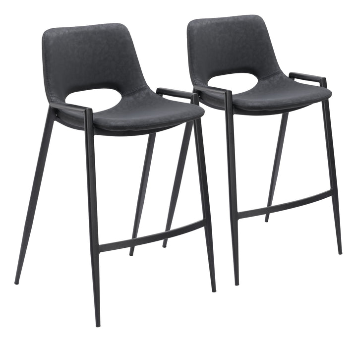 Zuo Desi Counter Stool (Set of 2) Black