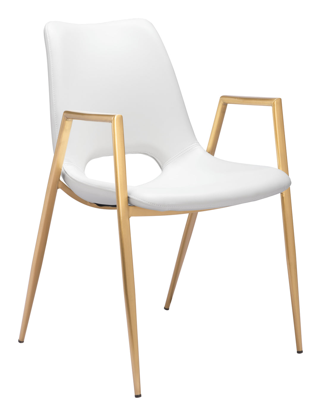 Zuo Desi Dining Chair (Set of 2) White & Gold
