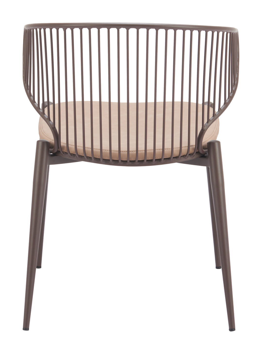 Zuo Silues Dining Chair Taupe & Brown