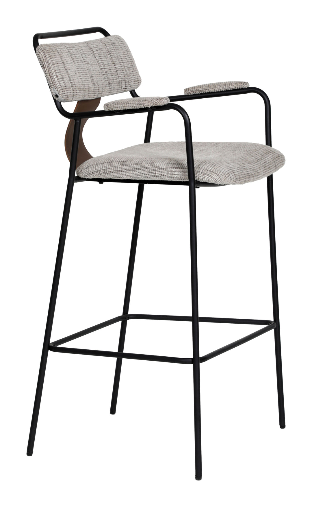 Zuo Couva Barstool (Set of 2) Gray Tweed