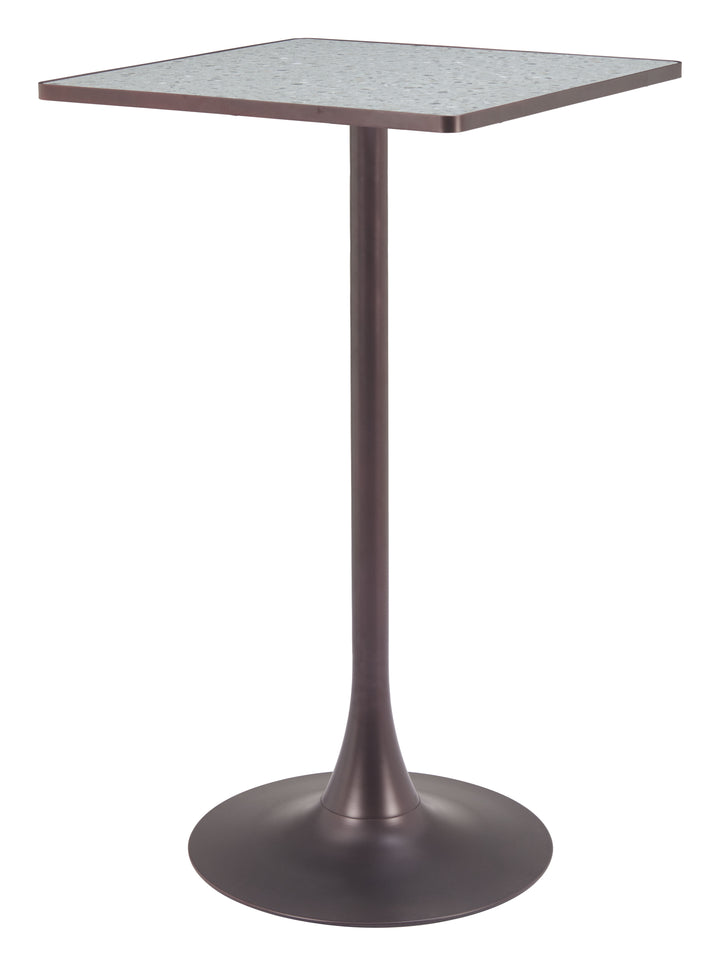 Zuo Spot Bar Table Gray & Bronze