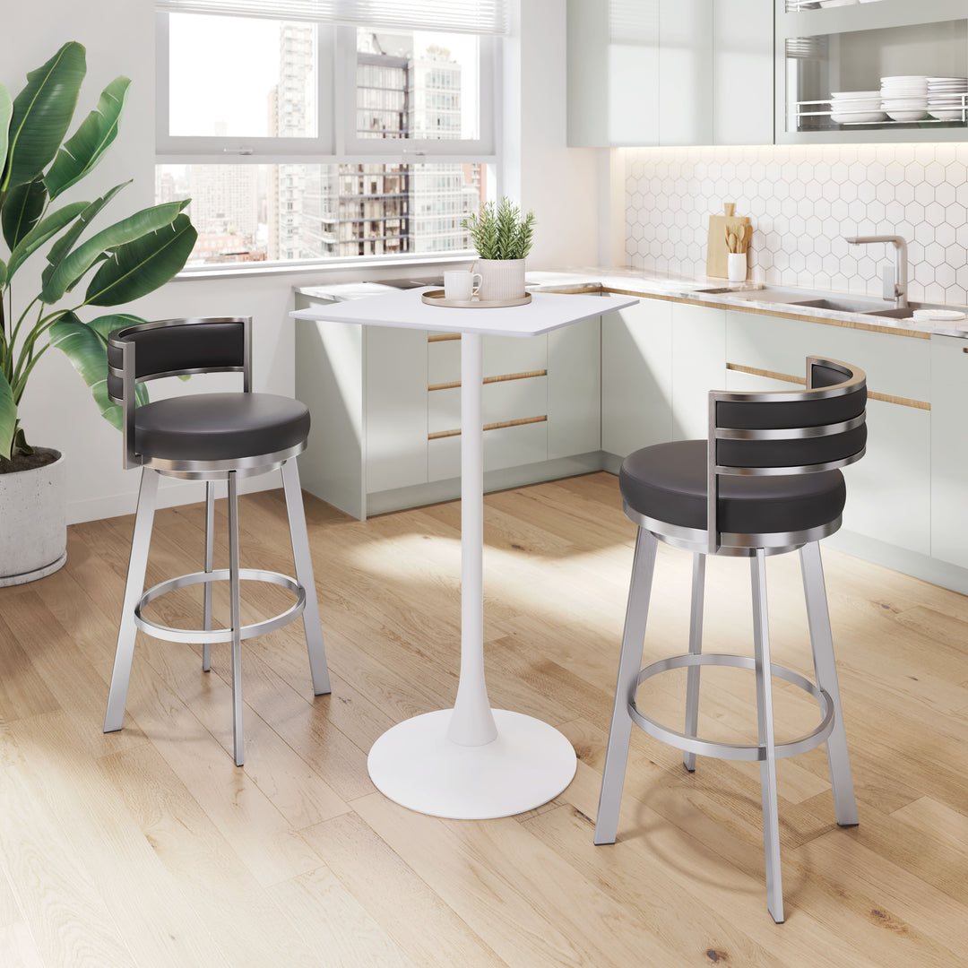 Zuo Gimsby Swivel Barstool Black