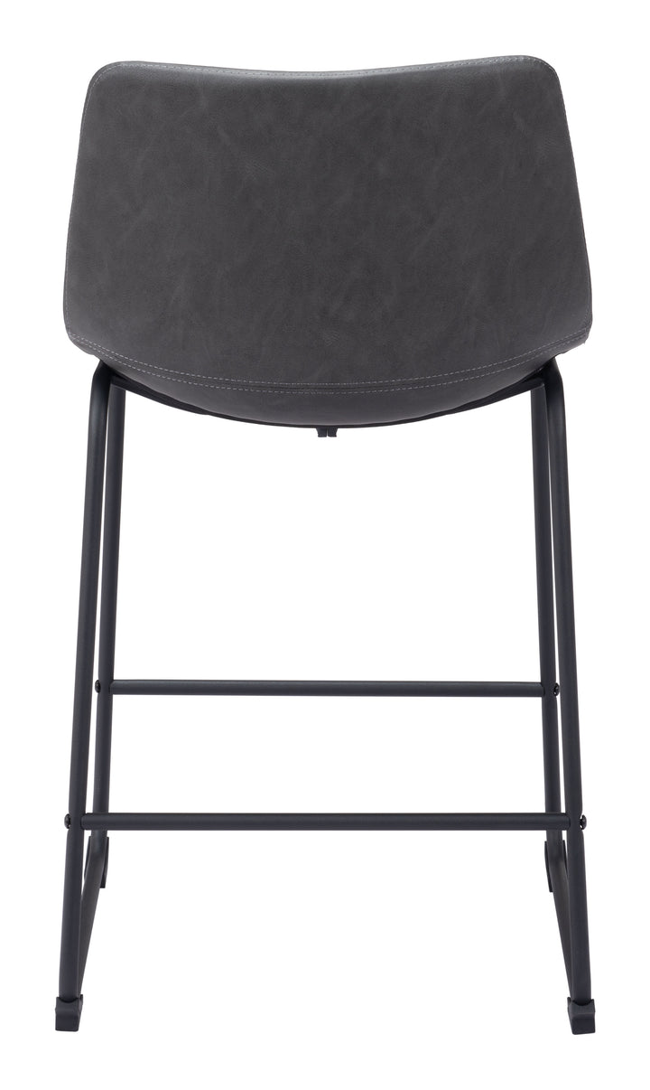 Zuo Smart Counter Stool (Set of 2) Charcoal