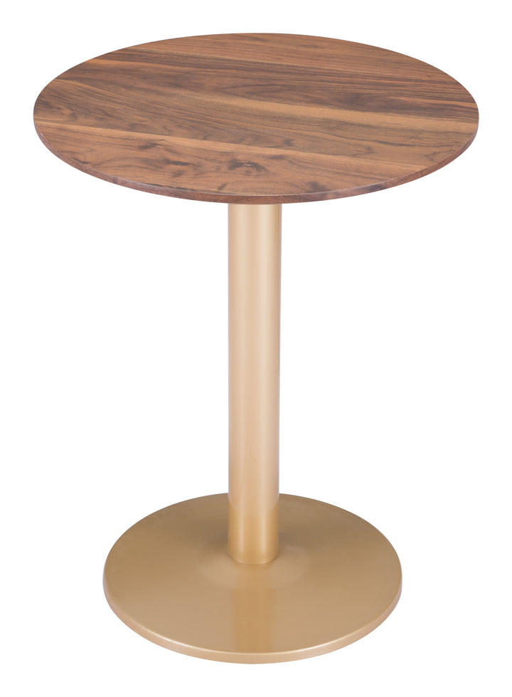 Zuo Alto Bistro Table Brown & Gold