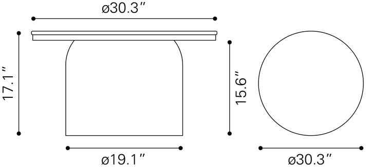 Zuo Luxor Coffee Table Multicolor