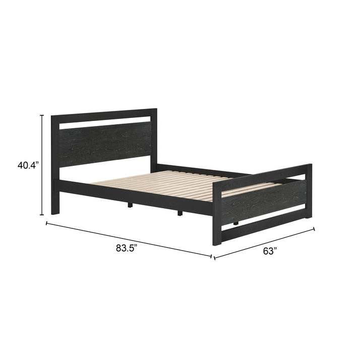 Zuo Repos Queen Bed Black