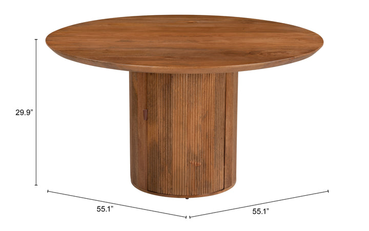 Zuo Izola Dining Table Brown