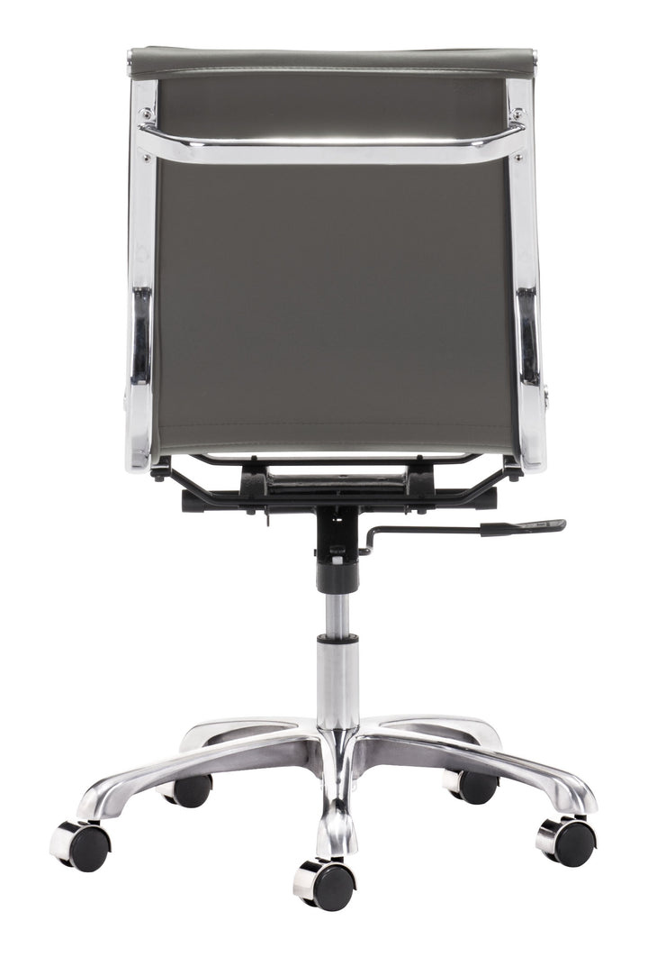 Zuo Lider Plus Armless Office Chair Gray