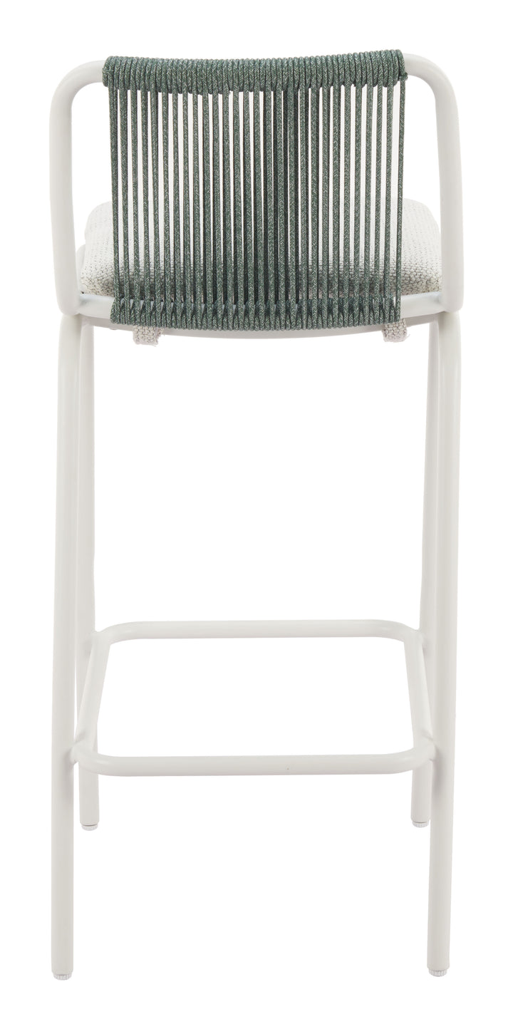 Zuo Luft Barstool (Set of 2) White & Green