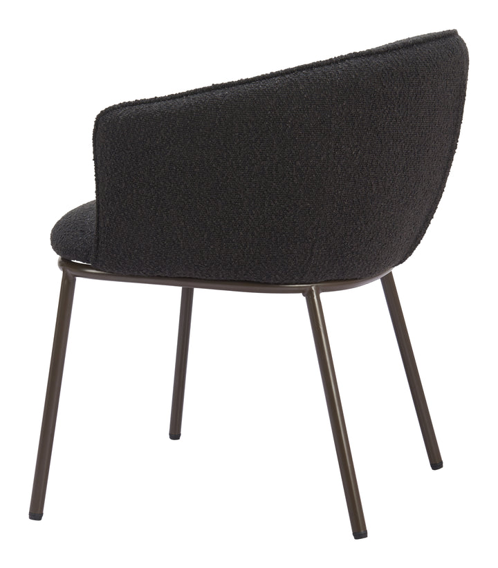 Zuo Essen Dining Chair Black & Bronze