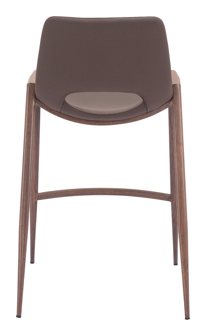 Zuo Desi Counter Stool (Set of 2) Brown & Walnut