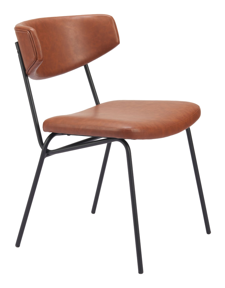Zuo Charon Dining Chair (Set of 2) Vintage Brown