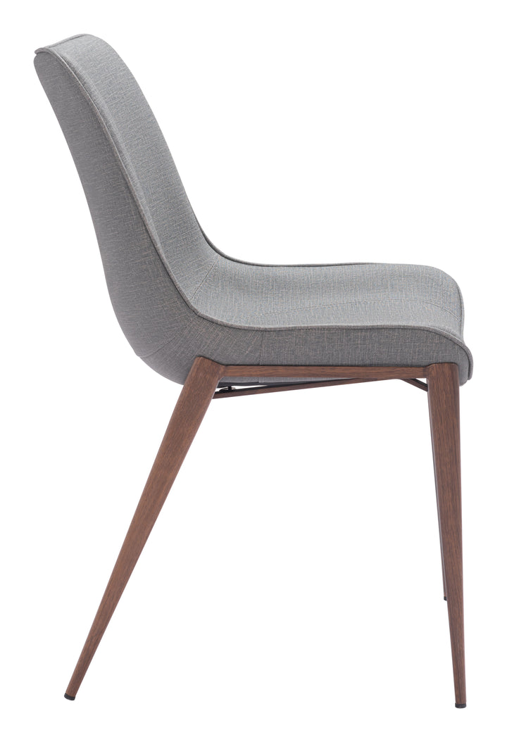Zuo Magnus Dining Chair (Set of 2) Slate Gray & Walnut