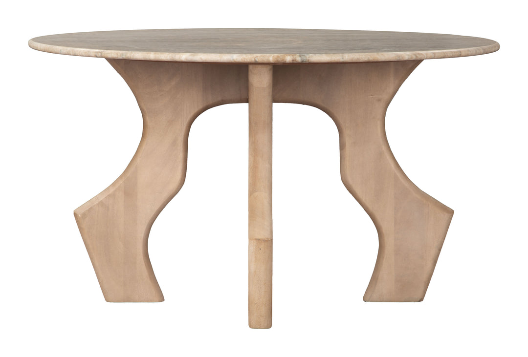 Zuo Eda Coffee Table White & Natural