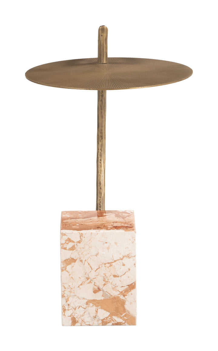 Zuo Voler Side Table Brass