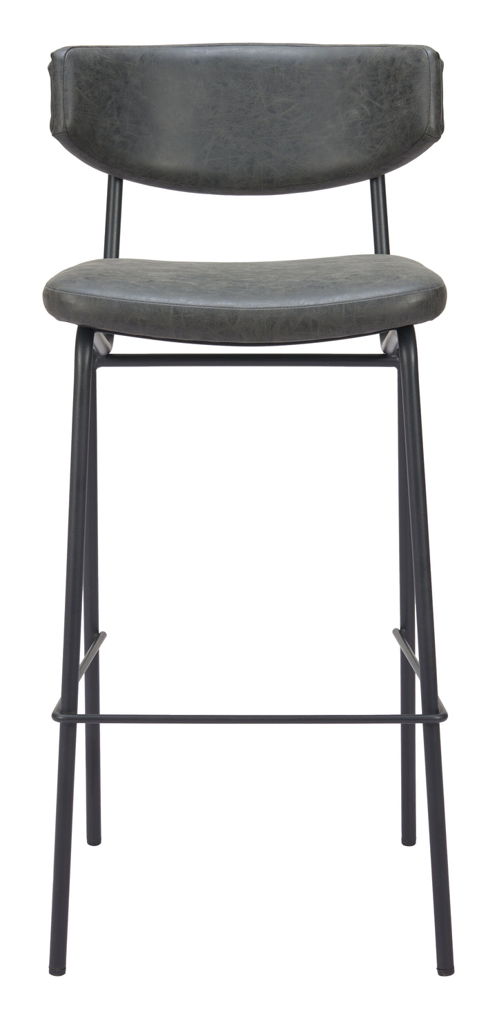Zuo Charon Barstool (Set of 2) Vintage Black