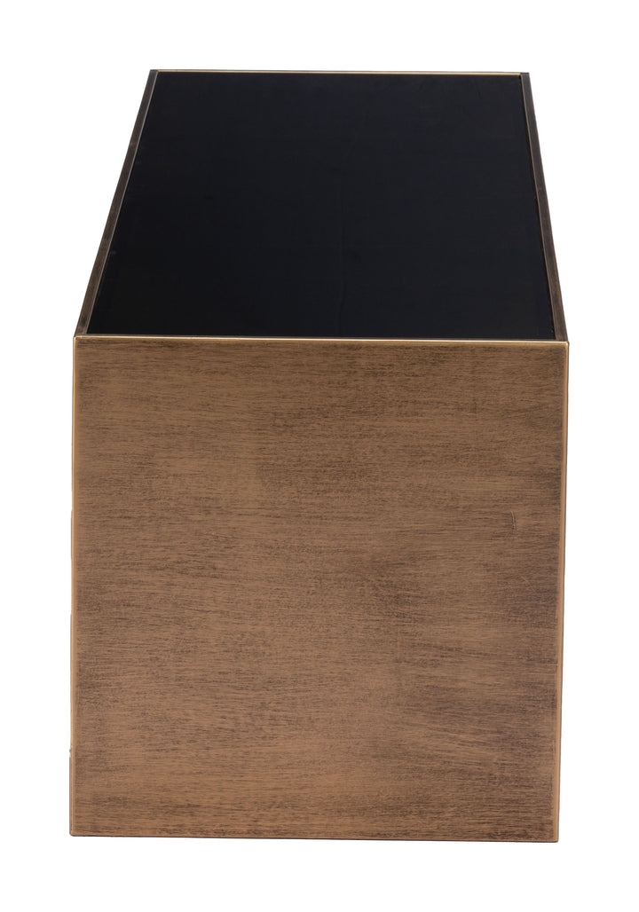Zuo Reed Coffee Table Brass & Black