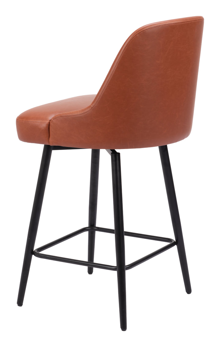 Zuo Keppel Swivel Counter Stool Brown