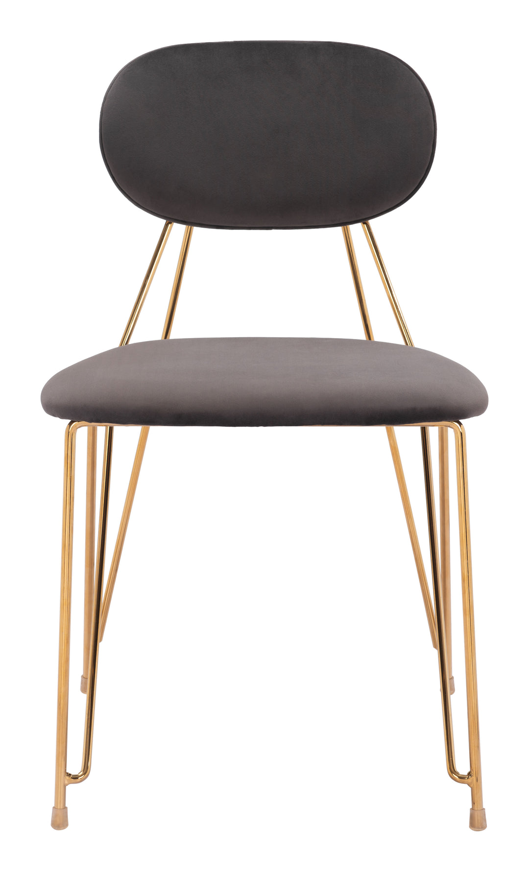 Zuo Georges Dining Chair (Set of 2) Gray & Gold