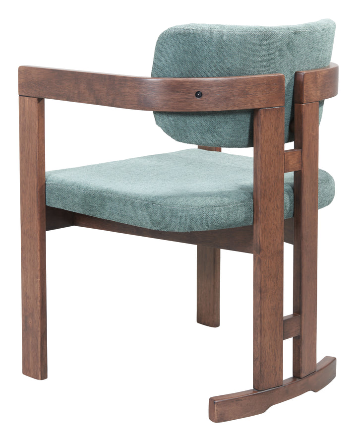 Zuo Poly Dining Chair Moss Gray & Walnut