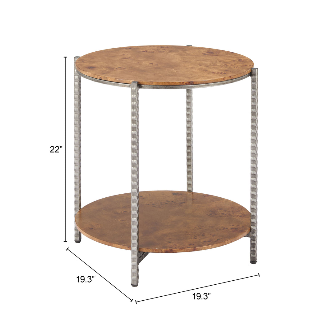 Zuo Adna Side Table Brown