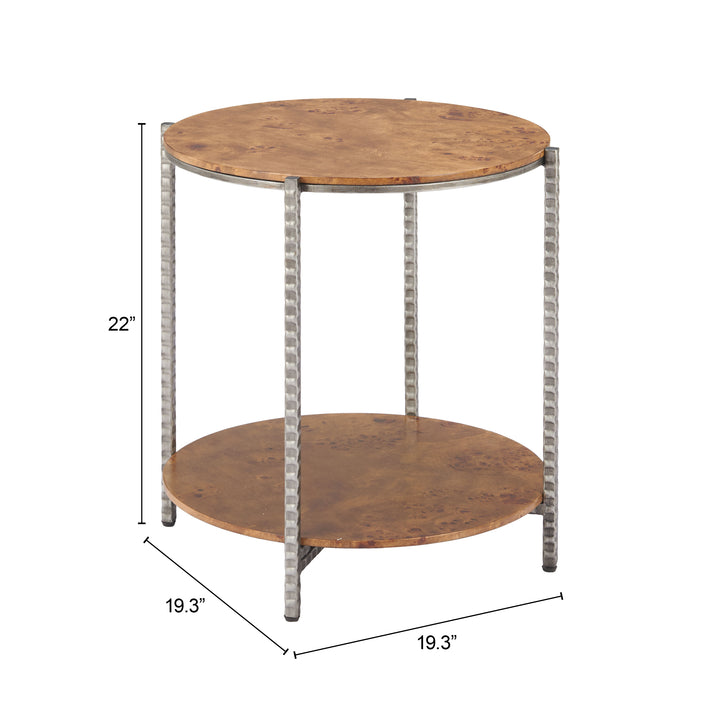Zuo Adna Side Table Brown
