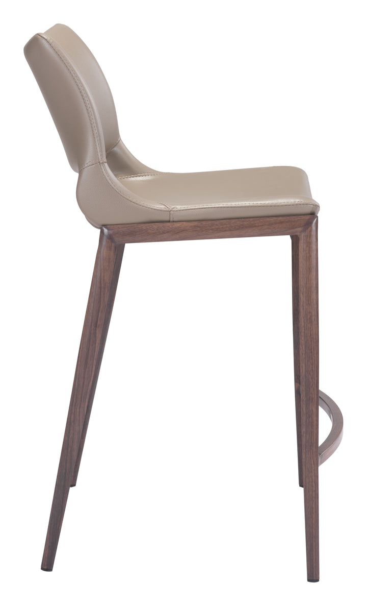 Zuo Ace Counter Stool (Set of 2) Brown & Walnut
