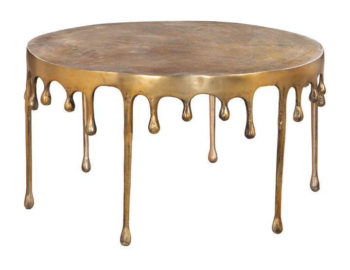 Zuo Drip Coffee Table Antique Brass