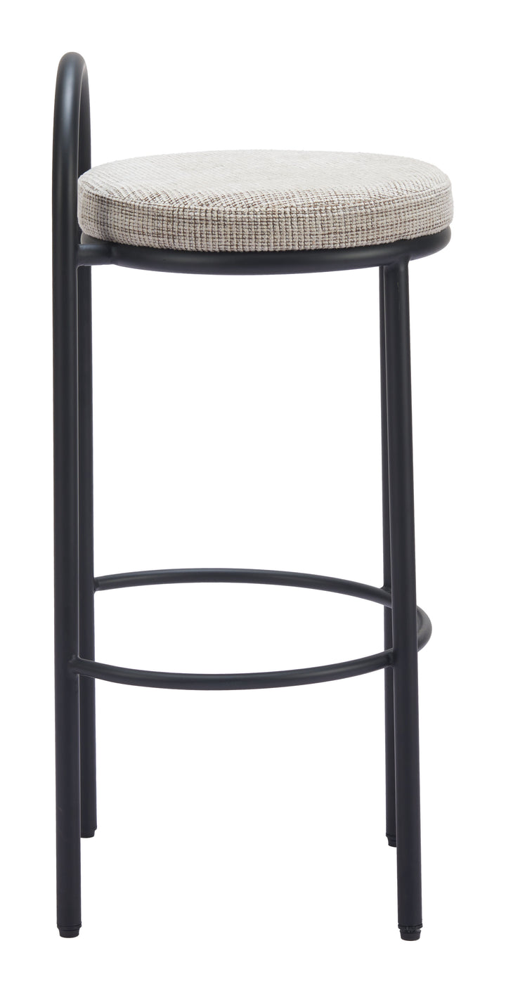 Zuo Sisal Barstool (Set of 2) Beige Tweed