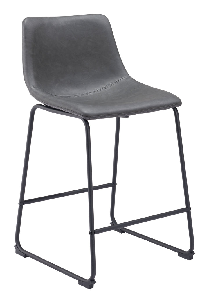 Zuo Smart Counter Stool (Set of 2) Charcoal