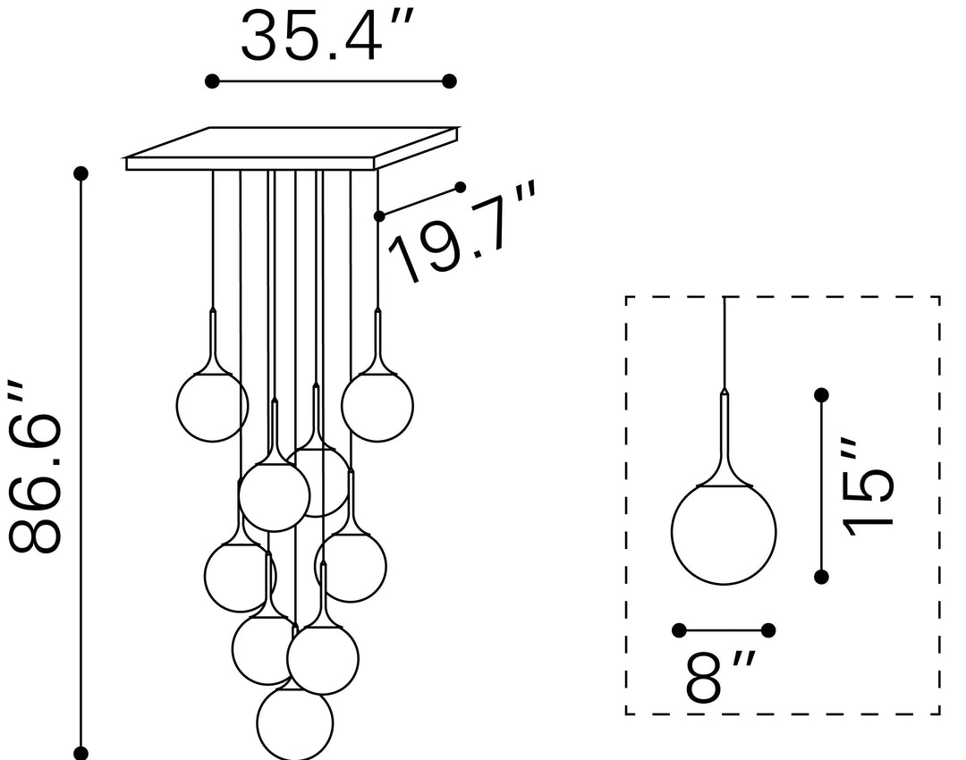 Zuo Epsilon Ceiling Lamp White