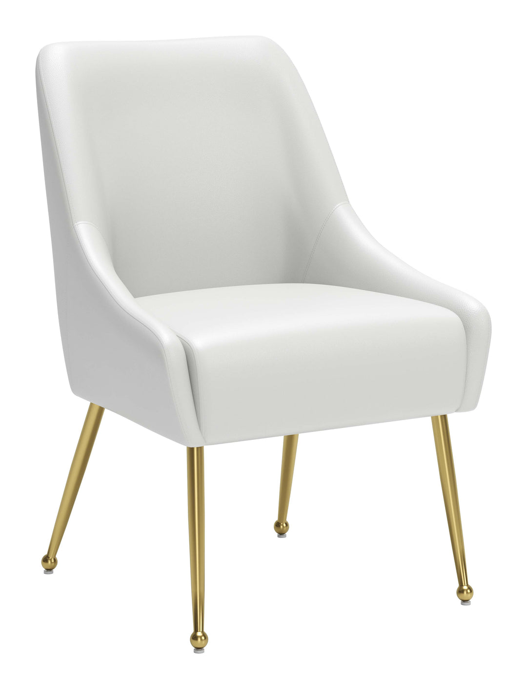 Zuo Maxine Dining Chair White & Gold