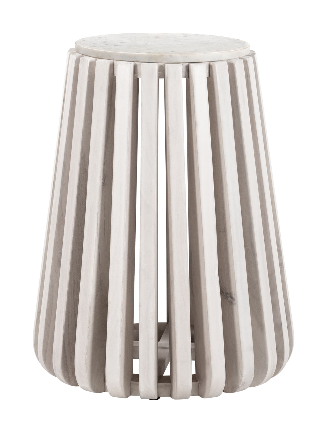 Zuo Cyprus Side Table White & Whitewashed