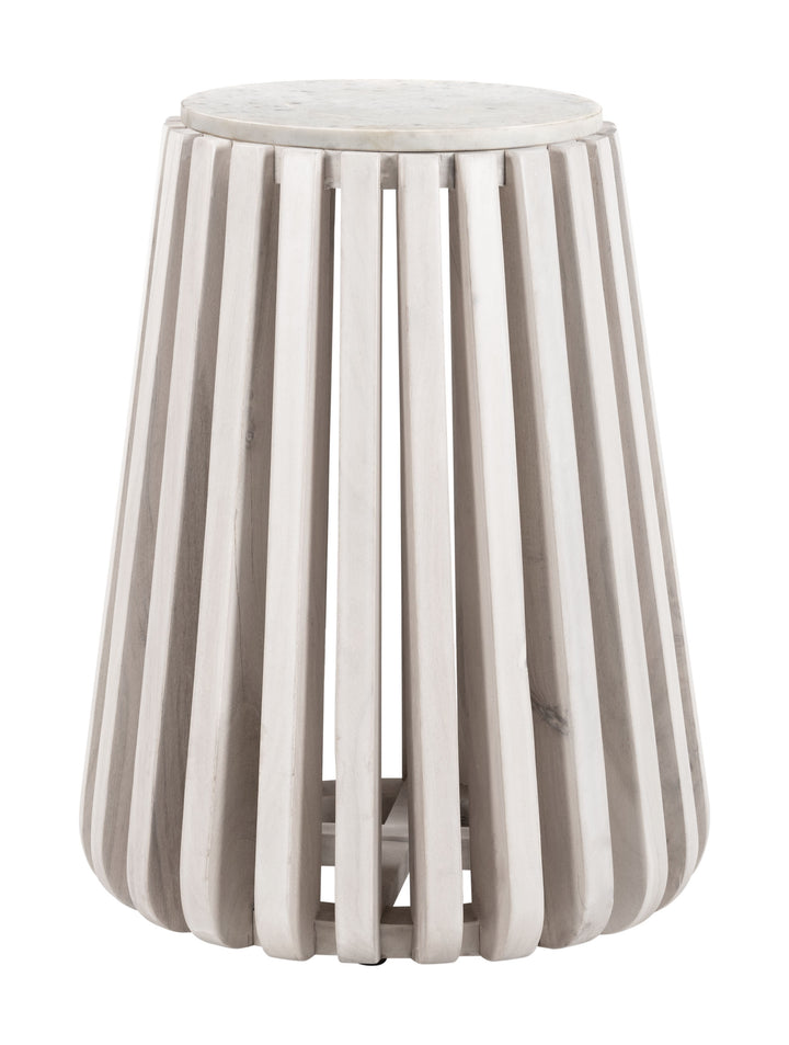 Zuo Cyprus Side Table White & Whitewashed